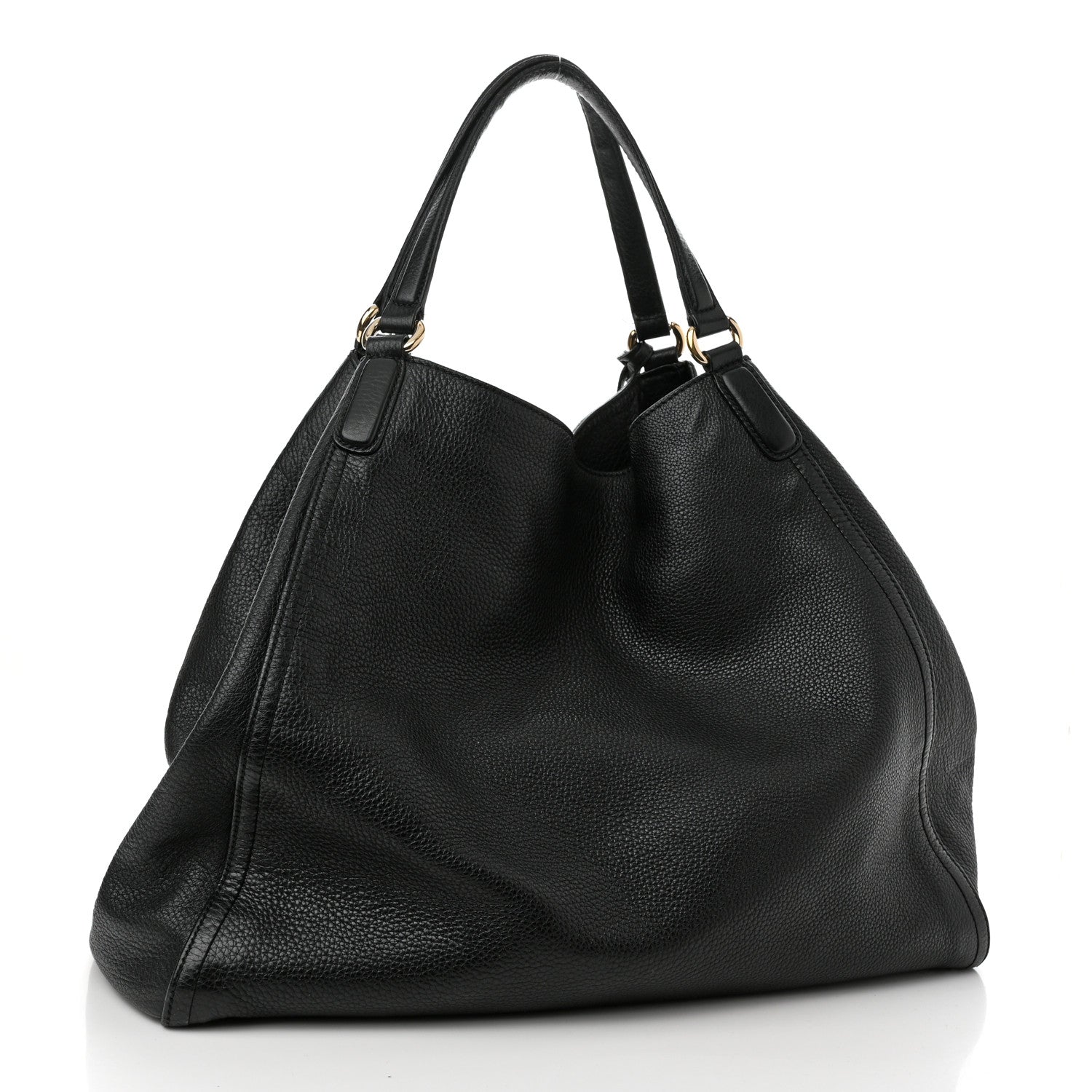 Gucci Pebbled Calfskin Large Soho Shoulder Bag Black 3 of 15