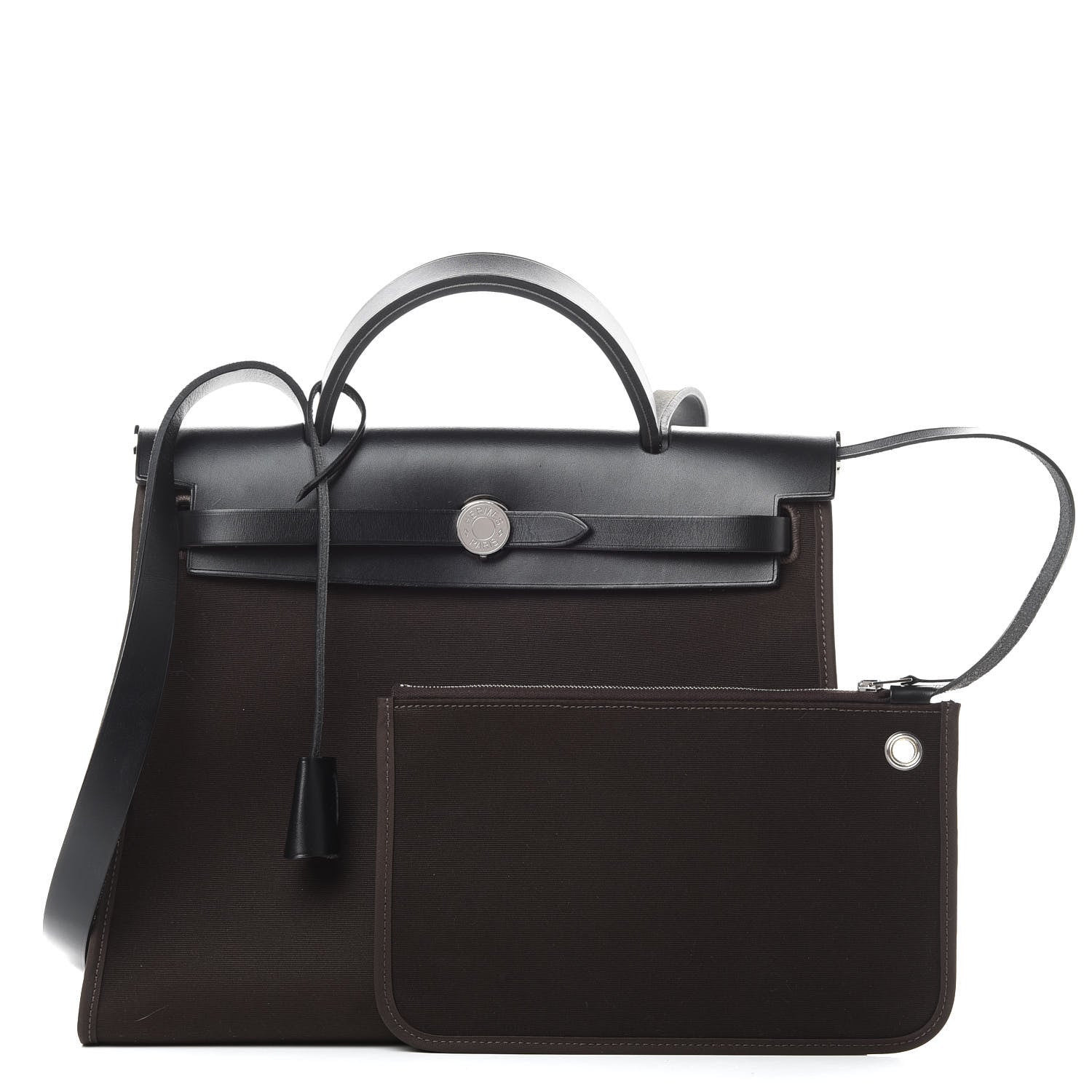 Hermes Toile Vache Hunter Herbag Zip 31 PM Black Ebene 8 of 15