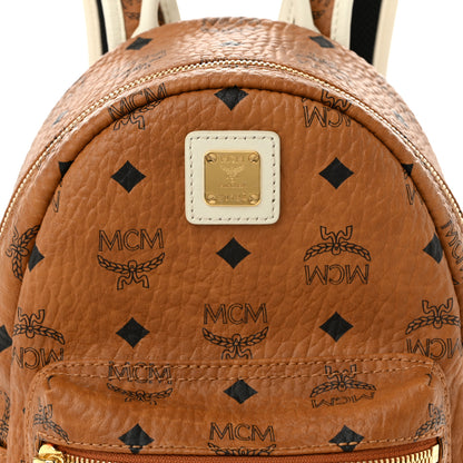 MCM Visetos Mini Stark Backpack Cognac White 7 of 10
