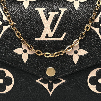 Louis Vuitton Empreinte Monogram Giant Felicie Pochette Black Beige 7 of 9