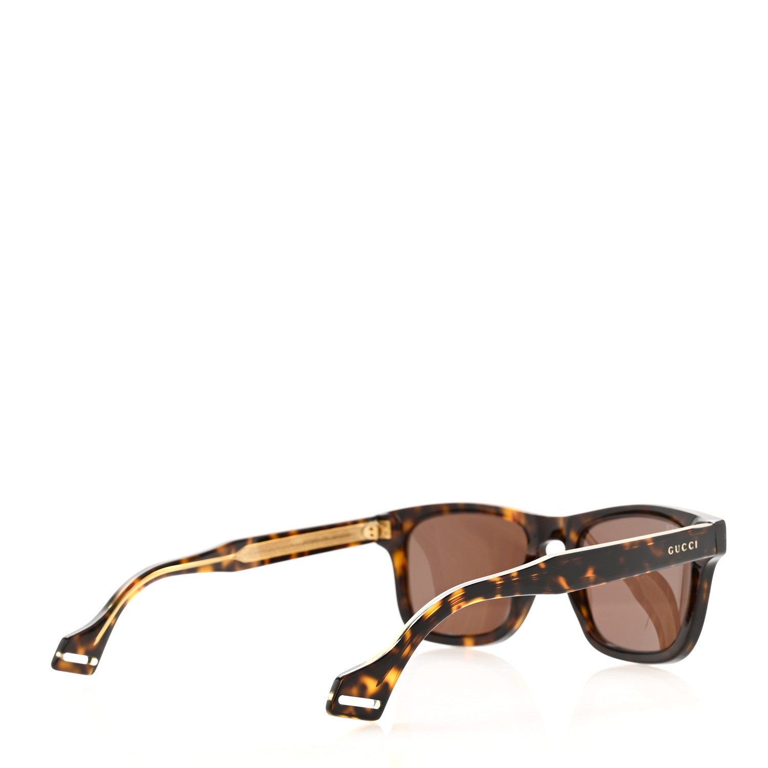 Gucci Acetate Square Frame Sunglasses GG0735S Tortoise 4 of 6