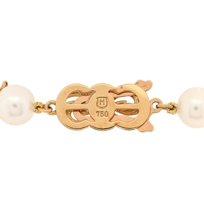 Mikimoto 18K Yellow Gold Akoya Cultured Pearl 7.5-8mm Strand Bracelet 3 of 3
