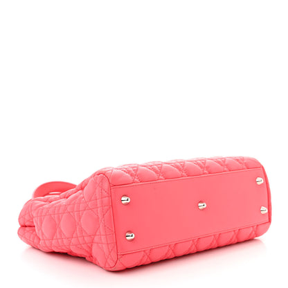 Christian Dior Lambskin Cannage Small Dior Soft Shopping Tote Pink 4 of 12
