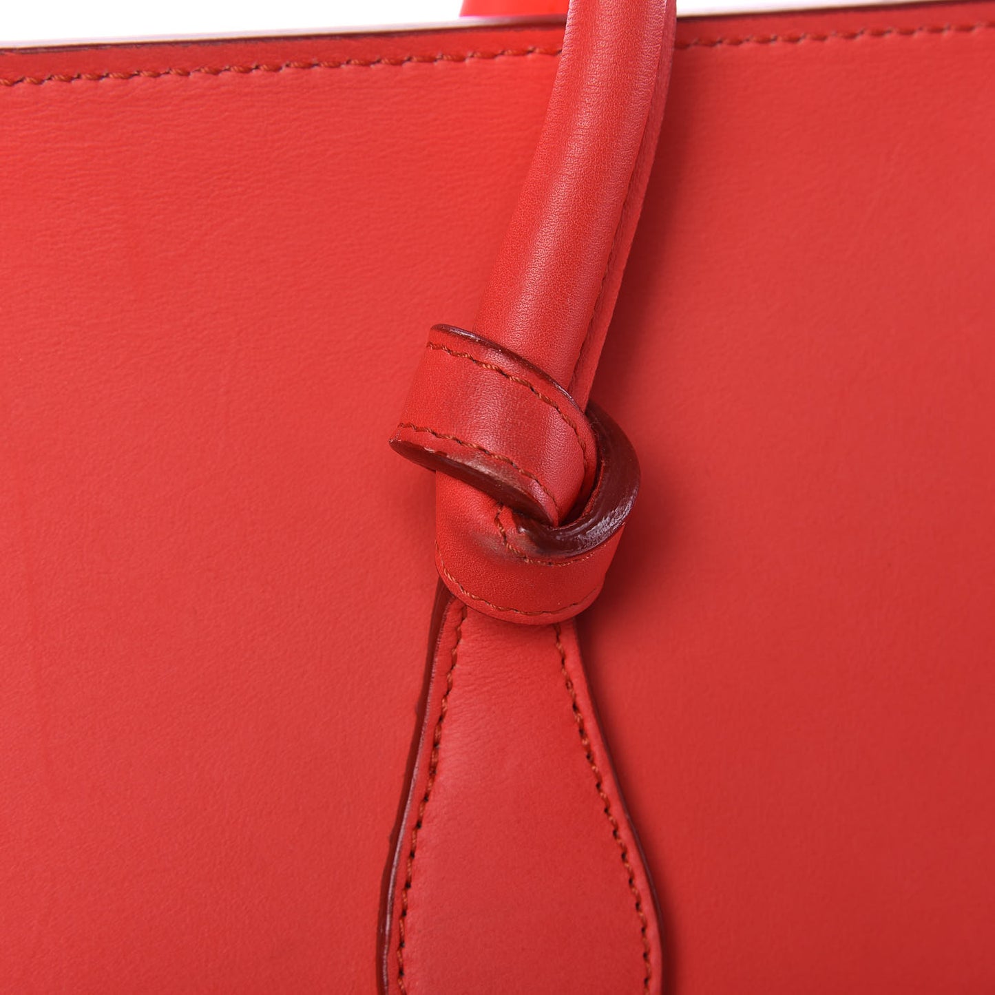 Smooth Calfskin Mini Tie Knot Tote Alizarin
