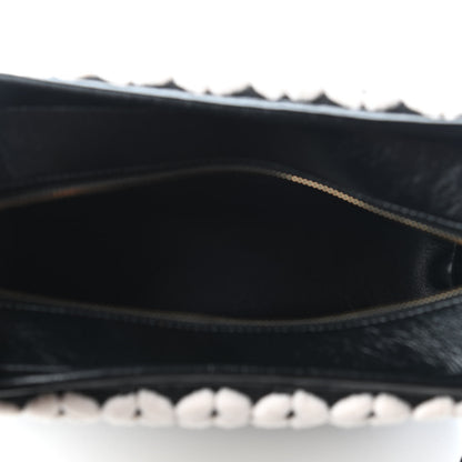 Chanel Wool Calfskin Medium Gabrielle Hobo Black White 6 of 9