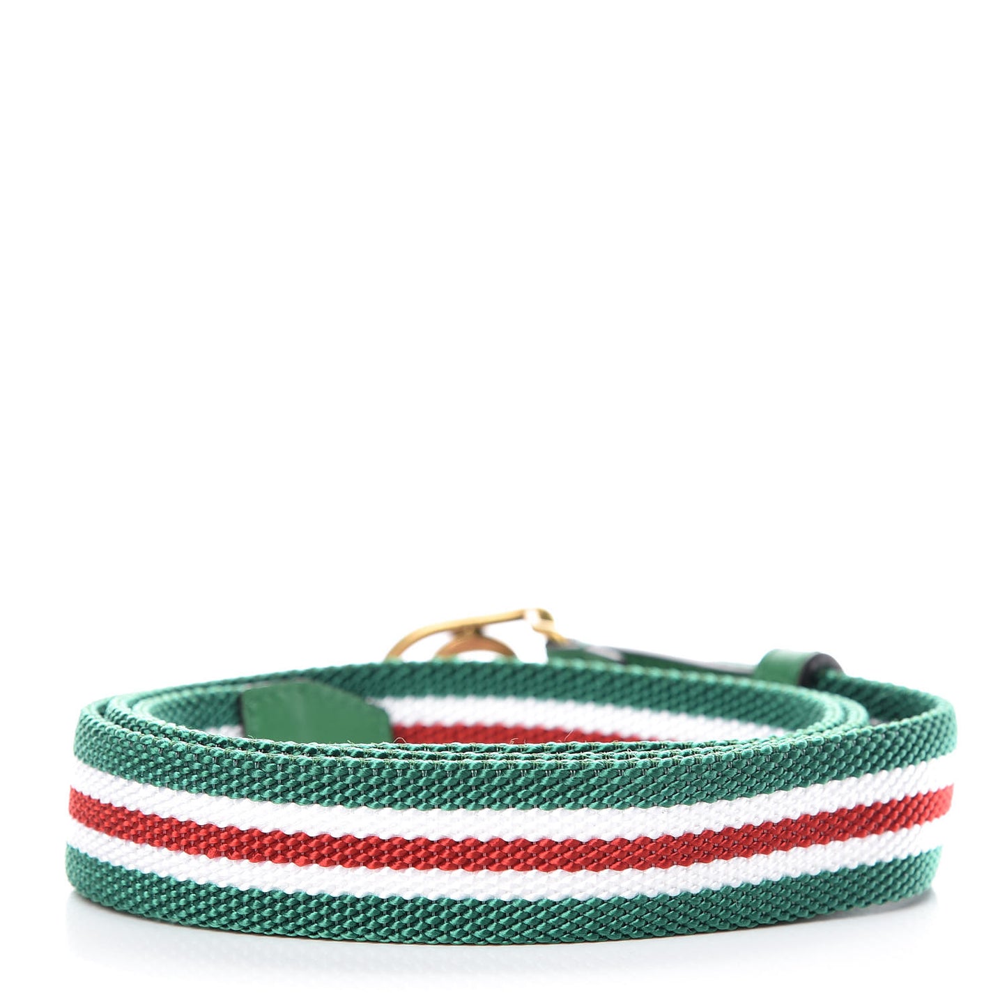 Canvas Striped GG Belt 90 36 Green Red