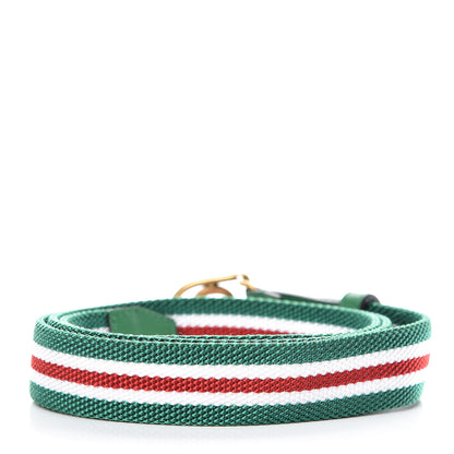 Gucci Canvas Striped GG Belt 90 36 Green Red 3 of 7