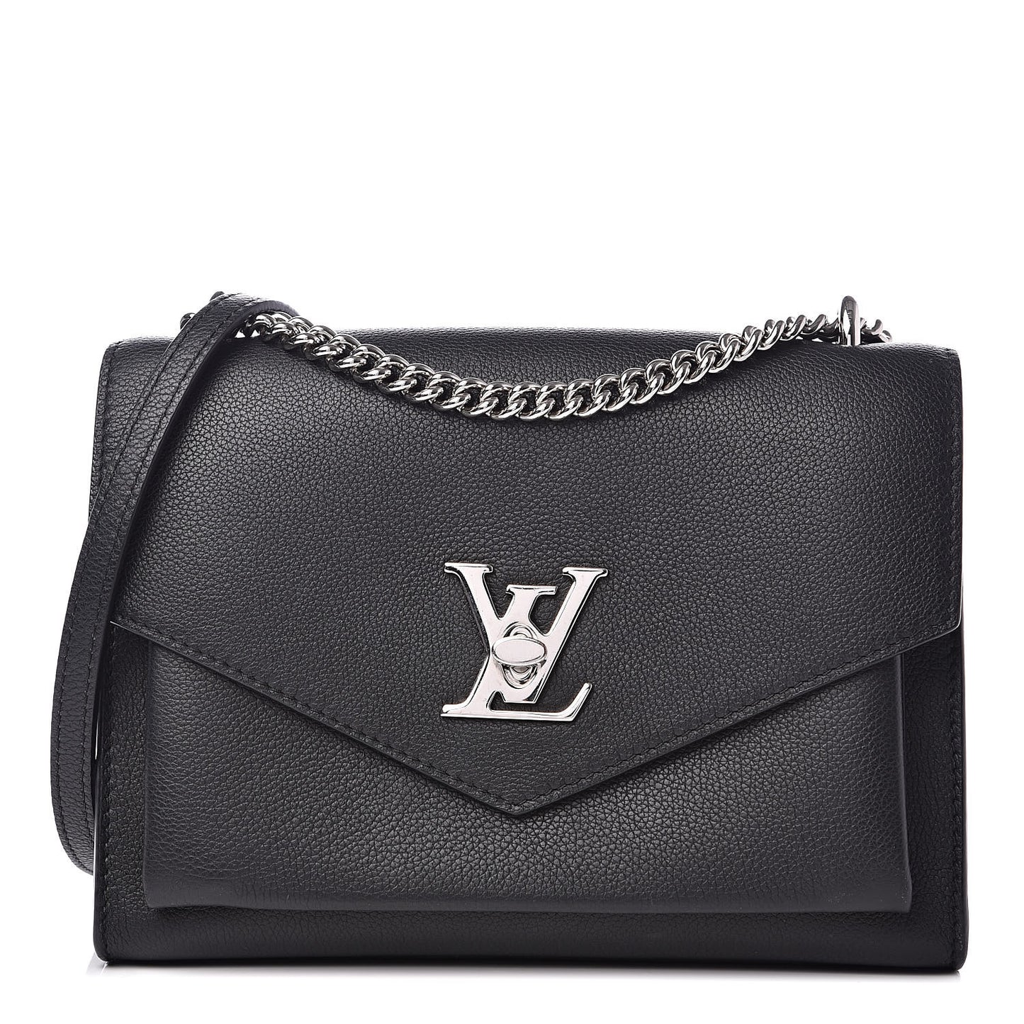 Soft Calfskin My Lockme Chain Bag BB Black