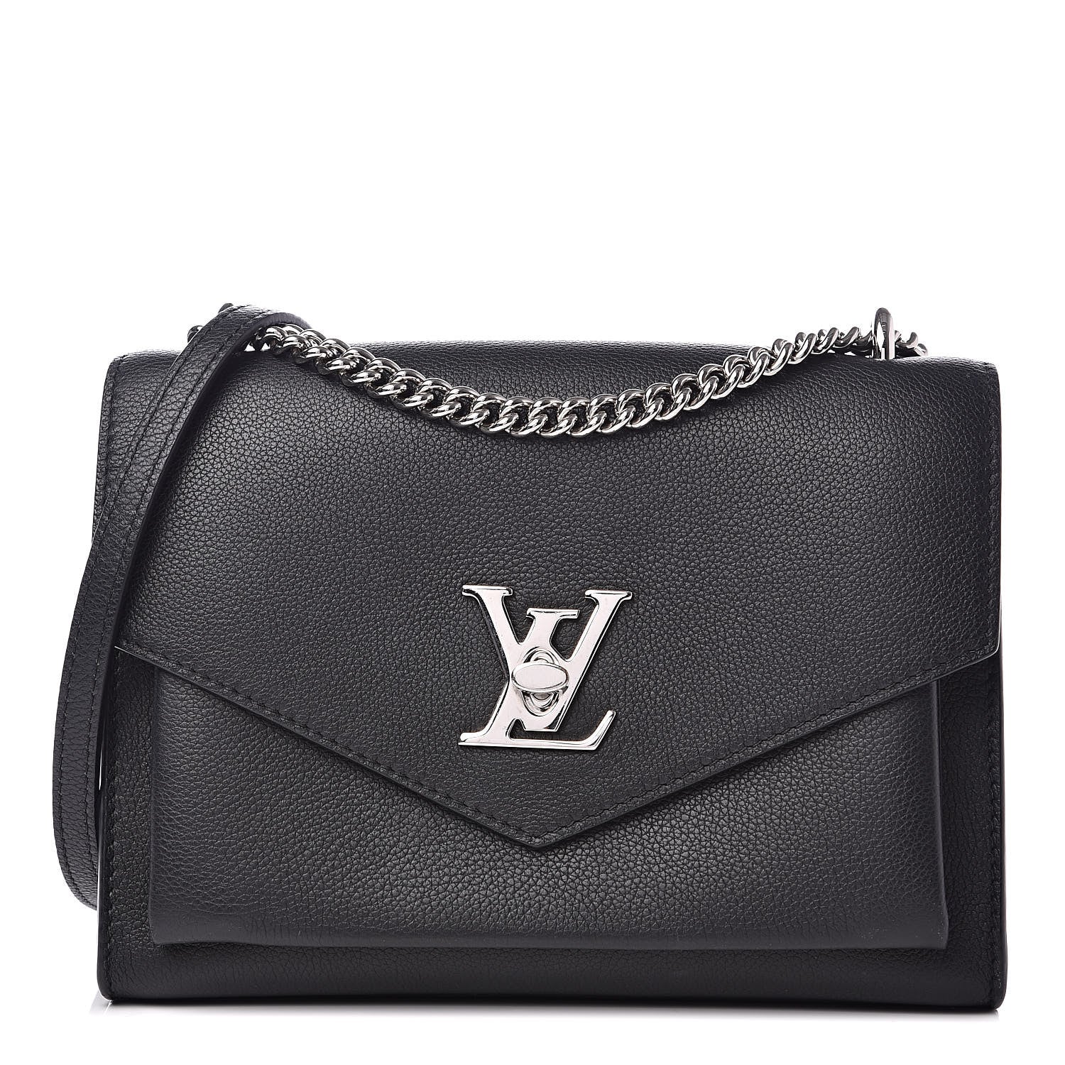 Louis Vuitton Soft Calfskin My Lockme Chain Bag BB Black 1 of 11