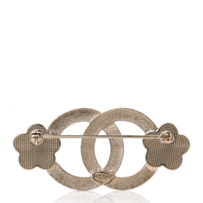 Chanel Metal CC Camellia Brooch Light Gold 3 of 5