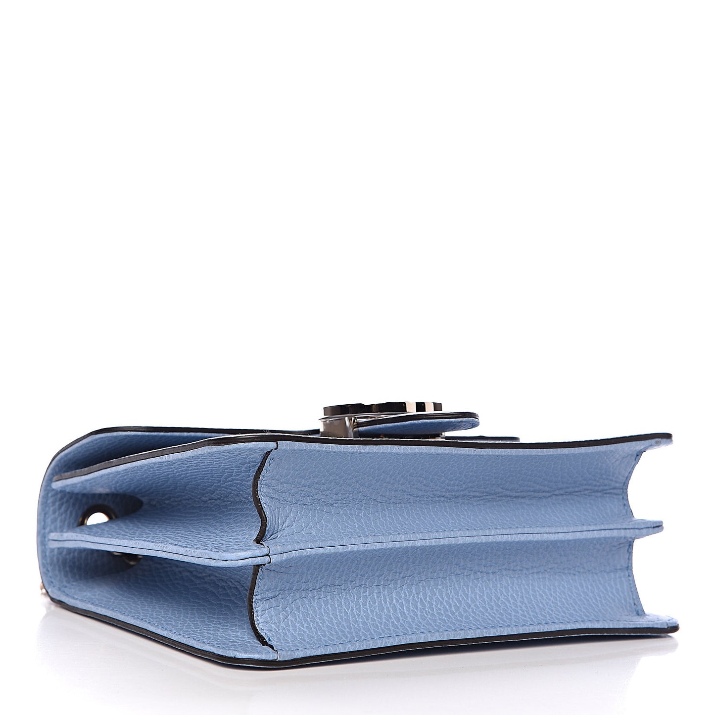 Dollar Calfskin Small Interlocking G Shoulder Bag Mineral Blue