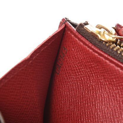Louis Vuitton Monogram Emilie Wallet Red 7 of 9