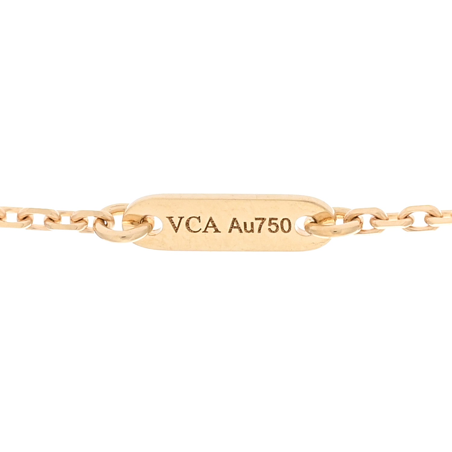 Van Cleef & Arpels 18K Yellow Gold Mother of Pearl Sweet Alhambra Pendant Necklace 5 of 6