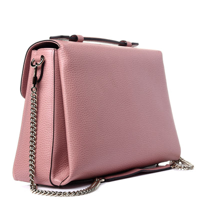 Gucci Dollar Calfskin Medium Interlocking G Top Handle Shoulder Bag Soft Pink 4 of 12