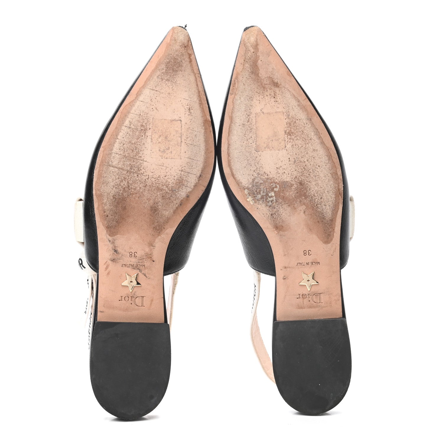 Christian Dior Lambskin Ribbon J'Adior Slingback Ballet Flats 38 Black 5 of 10