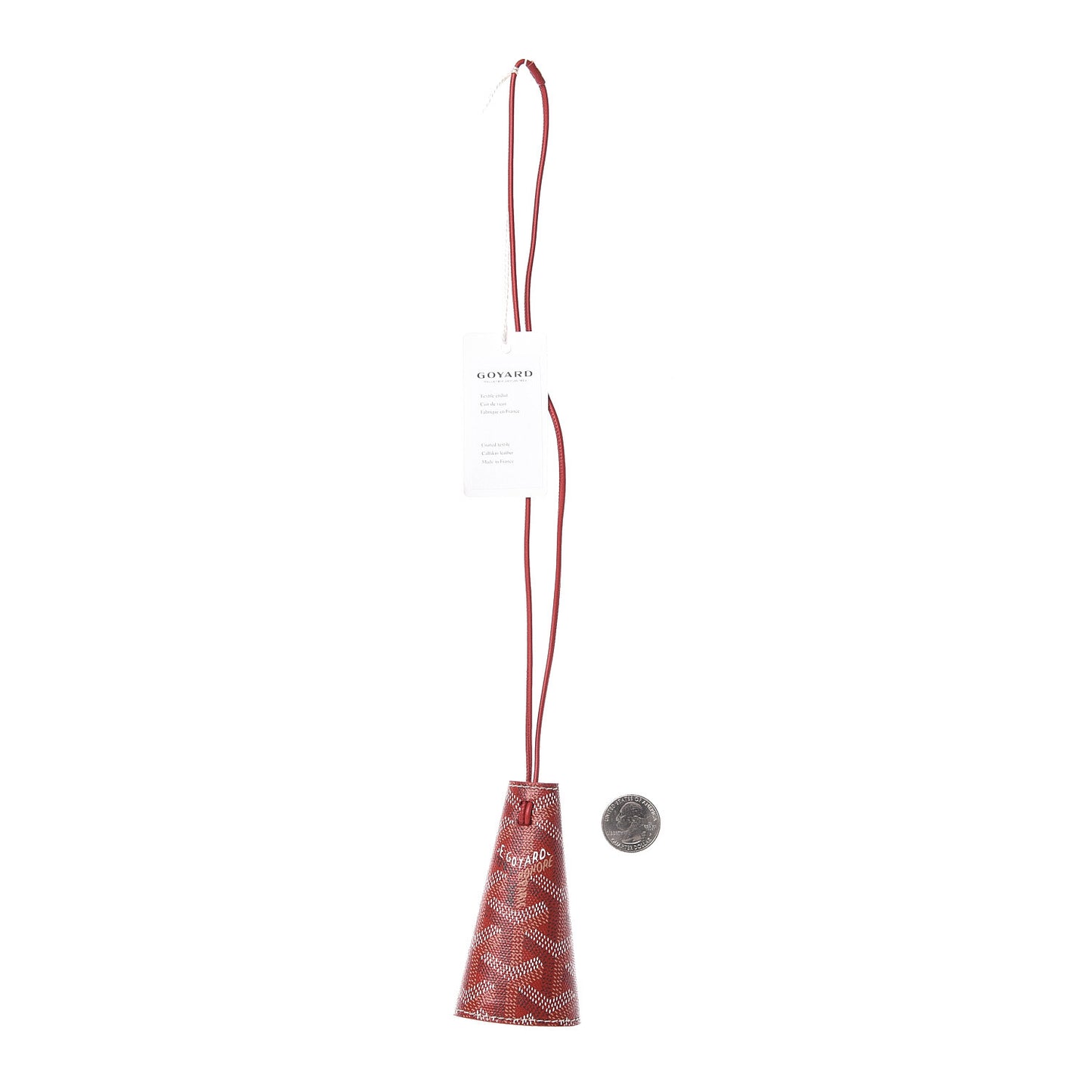 Goyardine Chambellan Bag Charm Red