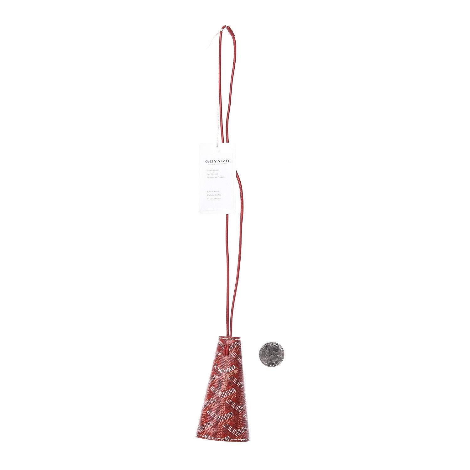 Goyard Goyardine Chambellan Bag Charm Red 2 of 5