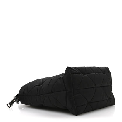 Prada Re-Nylon Nappa Triangle Quilted Padded Double Handled Zip Pocket Tote Black 4 of 13
