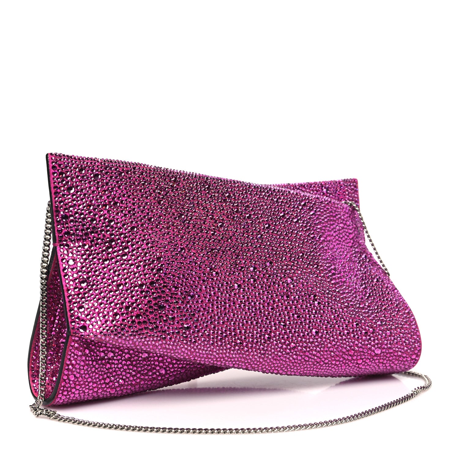 Christian Louboutin Crystal Small Loubitwist Clutch Fuchsia 3 of 9