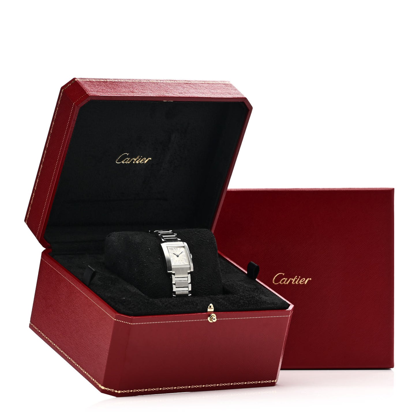 Stainless Steel 21mm Tank Francaise Quartz Watch Silver