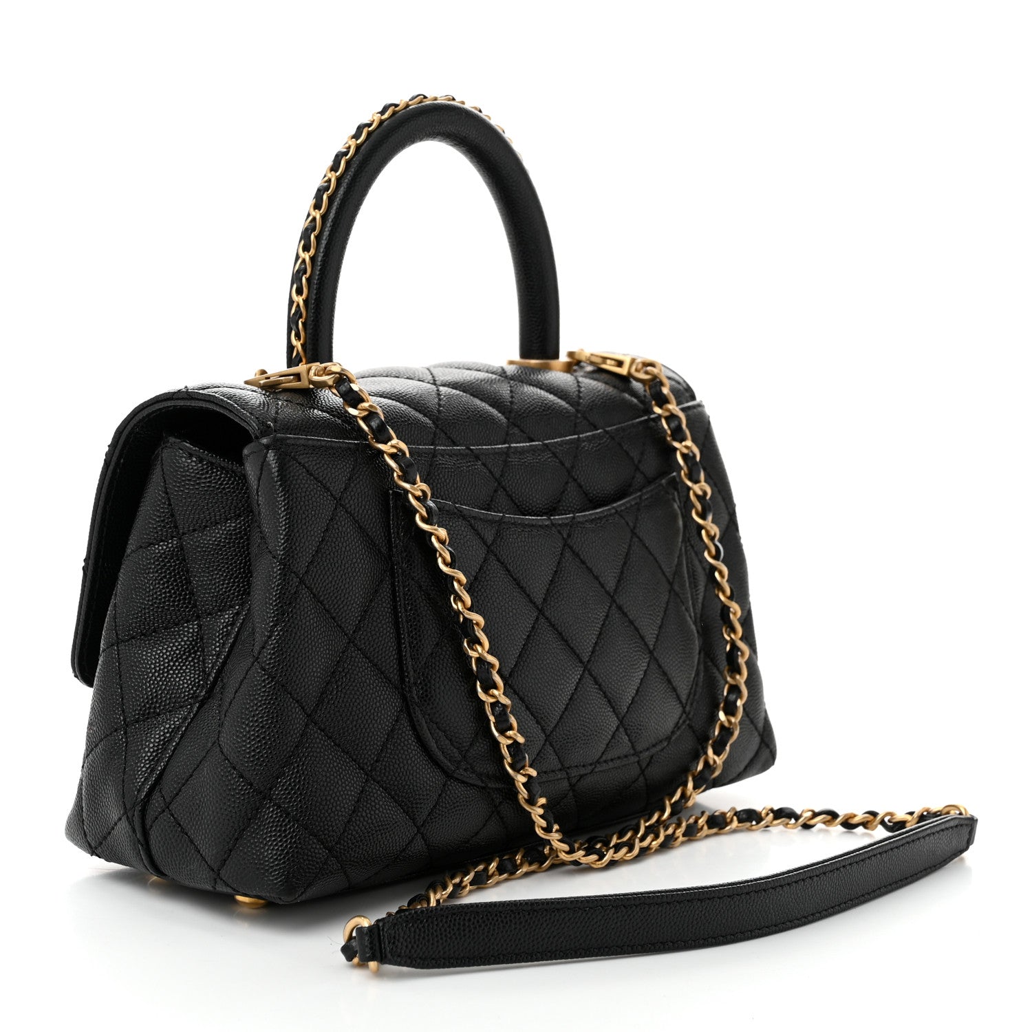 Chanel Caviar Quilted Mini Coco Chain Handle Flap Black 3 of 11
