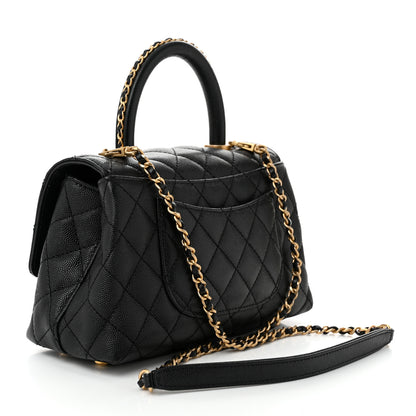 Chanel Caviar Quilted Mini Coco Chain Handle Flap Black 3 of 11