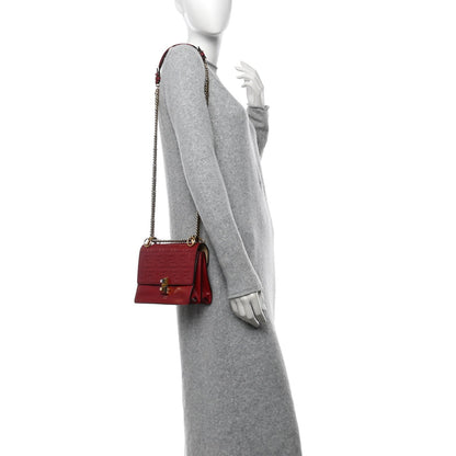 Fendi Vitello Liberty FF 1974 Embossed Small Kan I Shoulder Bag Fragola 2 of 14
