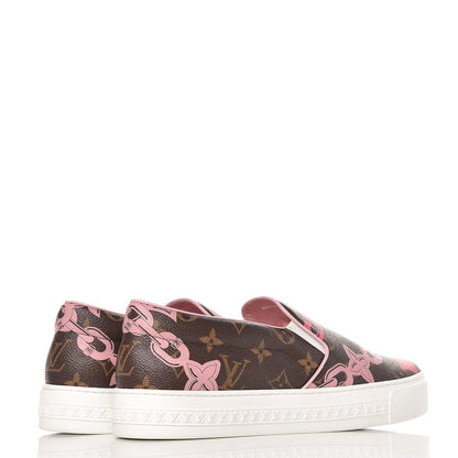 Louis Vuitton Monogram Bay Slip On Harbor Sneakers 39.5 Rose Ballerine Poppy 4 of 8