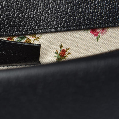 Gucci Calfskin Web Floral Embroidered Medium Dionysus Shoulder Bag Black 7 of 7