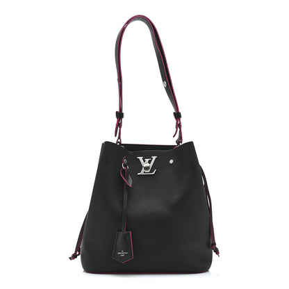 Louis Vuitton Calfskin Lockme Bucket Black 1 of 10