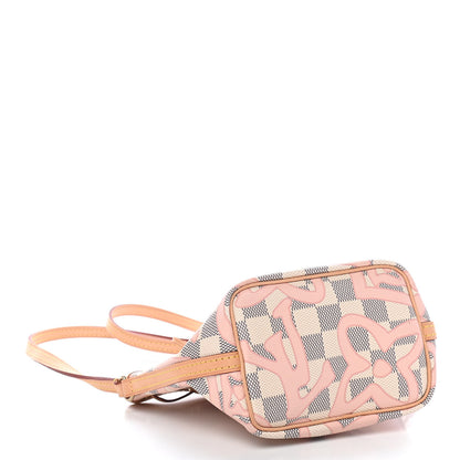 Louis Vuitton Damier Azur Tahitienne Nano Noe Rose Ballerine 4 of 9
