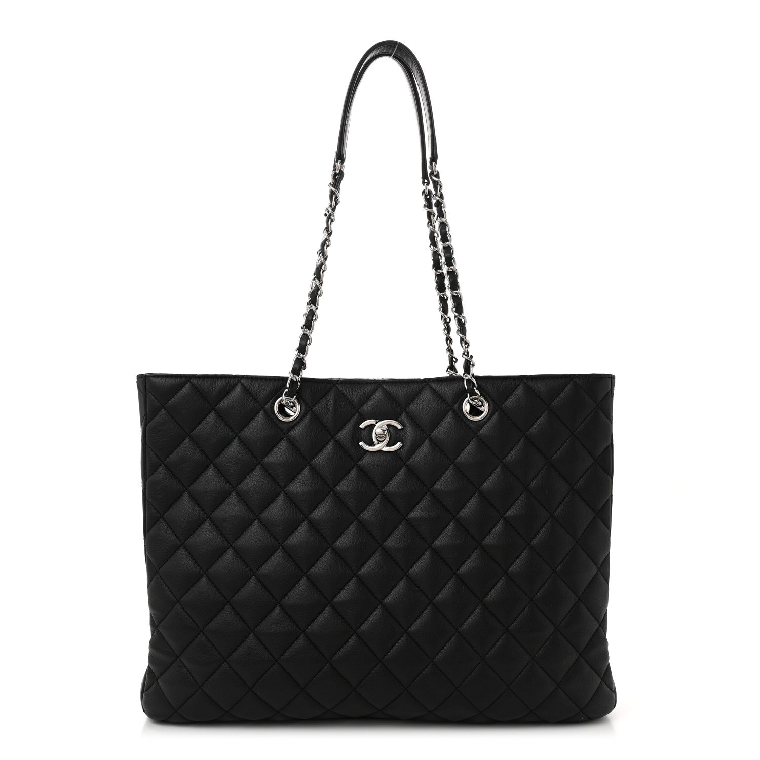 Chanel Calfskin Quilted Large Classic Shopping Tote Black 1 of 10