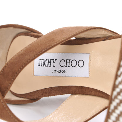 Jimmy Choo Woven Raffia April 120 Sandals 37 Cacao 9 of 10