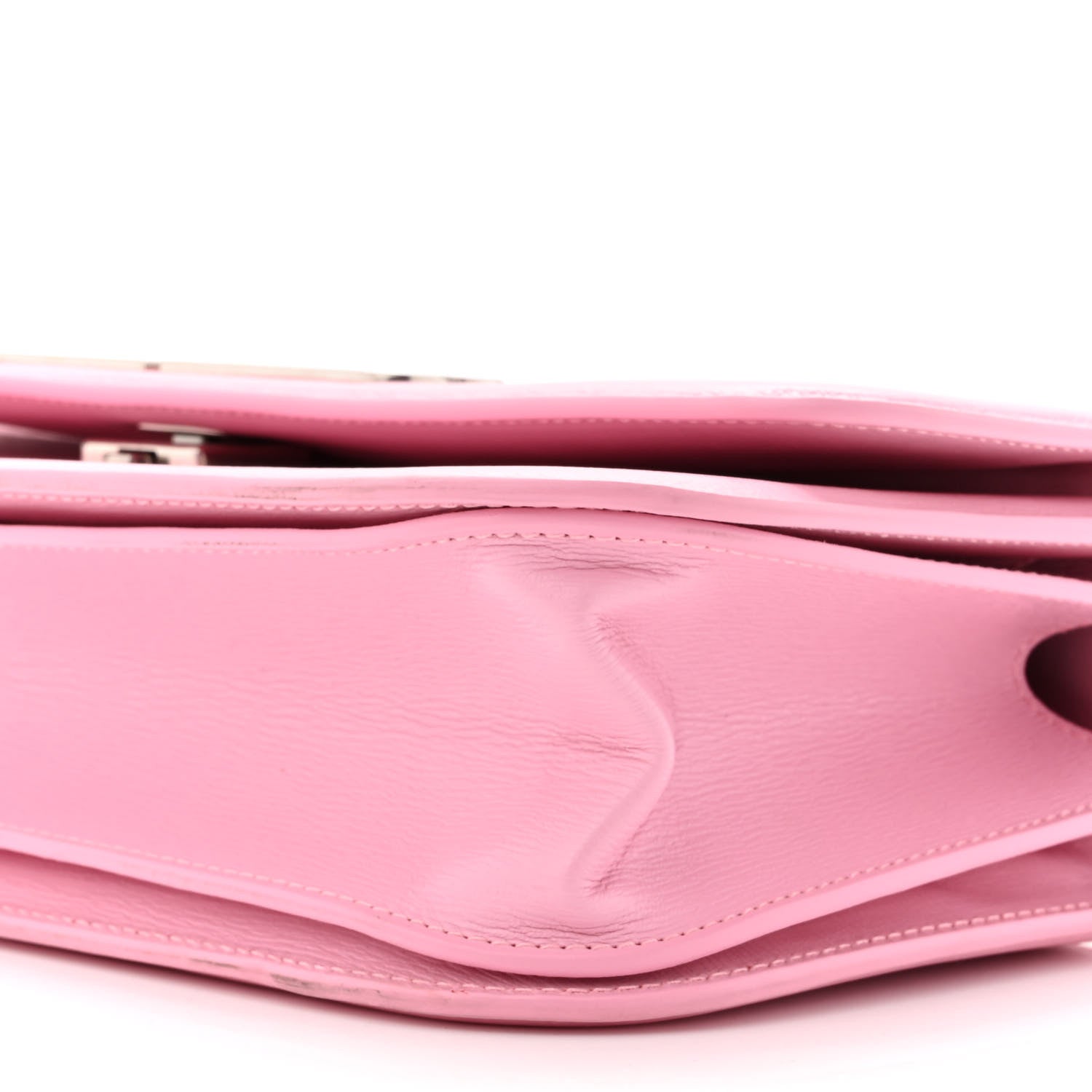 Balenciaga Calfskin Stripe Embossed Medium Gossip Bag Candy Pink 9 of 10