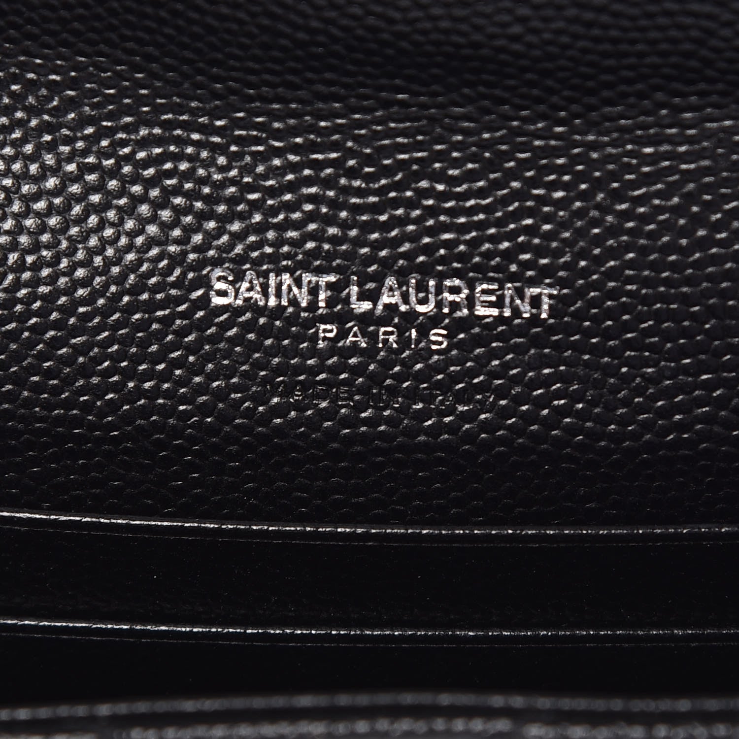 Saint Laurent Grain De Poudre Matelasse Chevron Small Monogram Envelope Wallet Black 6 of 16