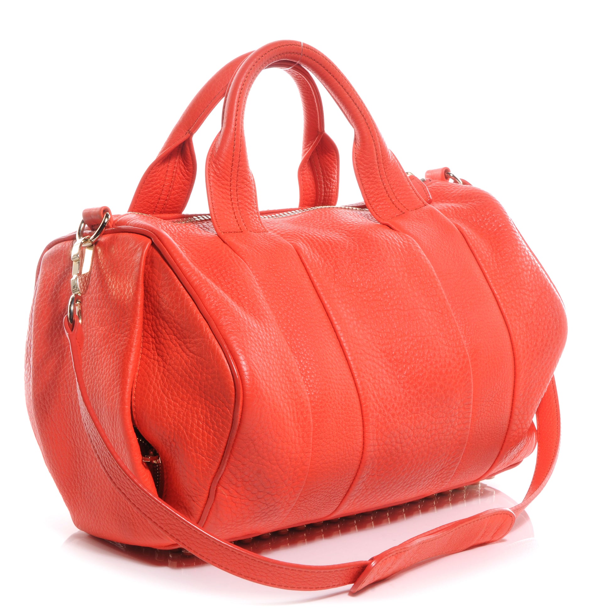 Alexander Wang Leather Rocco Duffel Tangerine 3 of 6