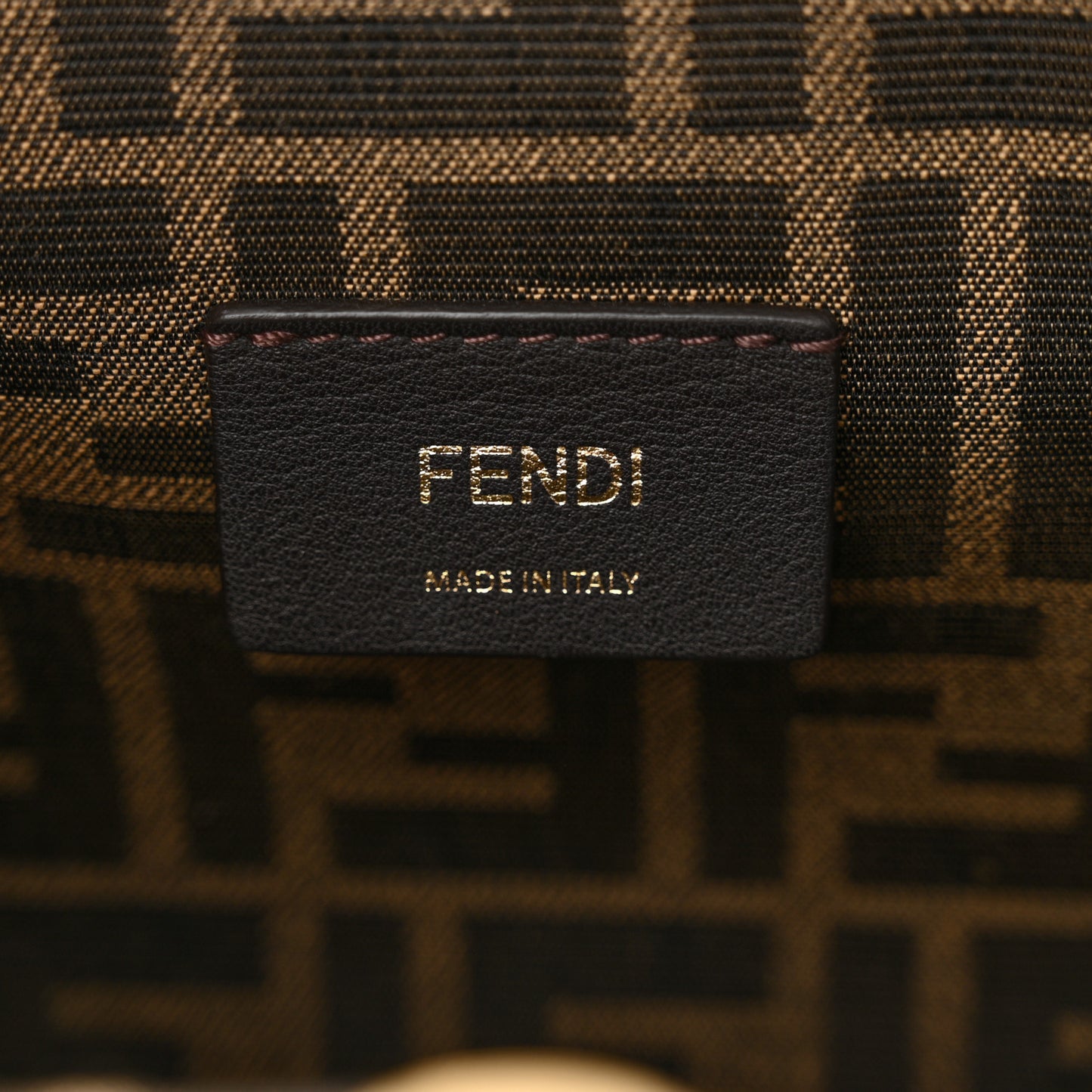 Shiny Nappa Small Fendi First Chocolate