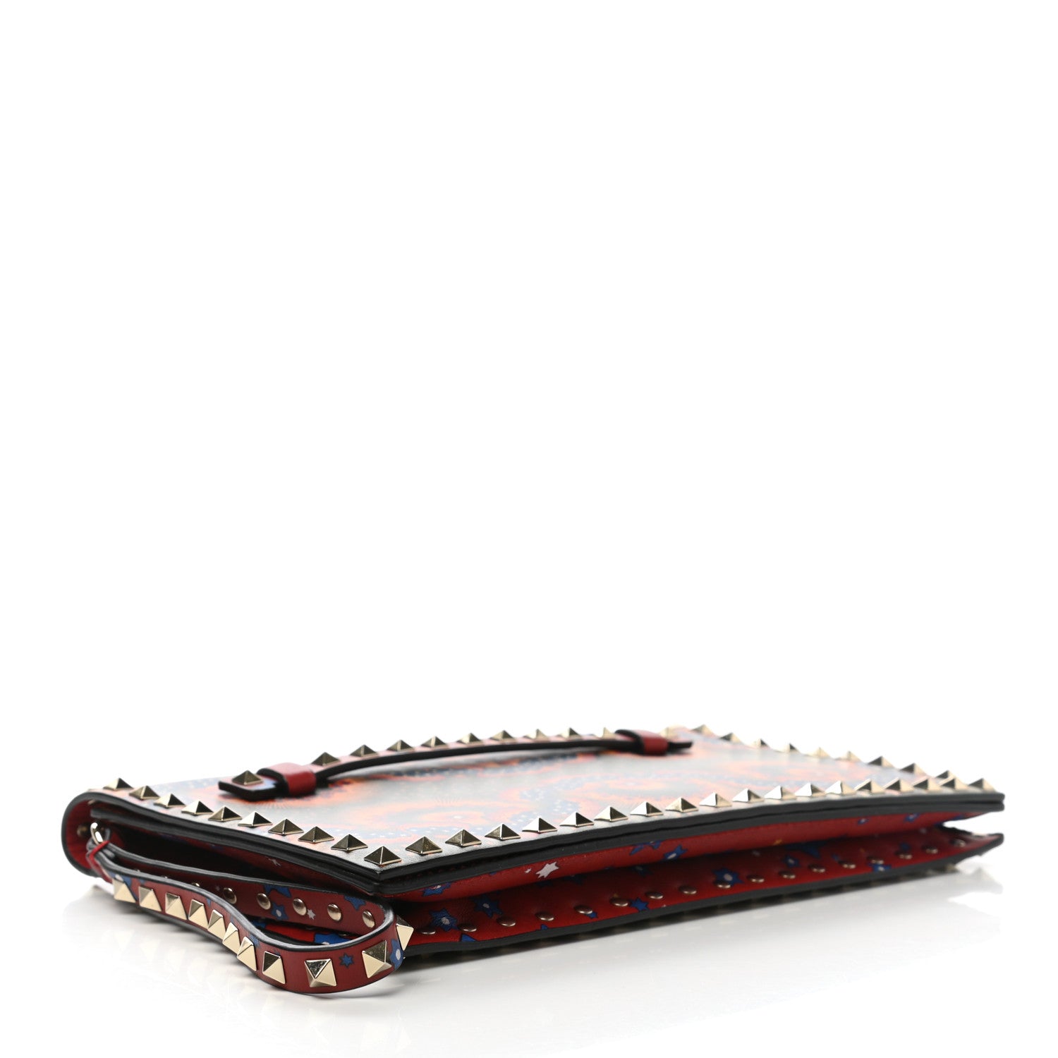 Valentino Garavani Nappa Enchanted Wonderland Rockstud Wristlet Clutch Red 4 of 8