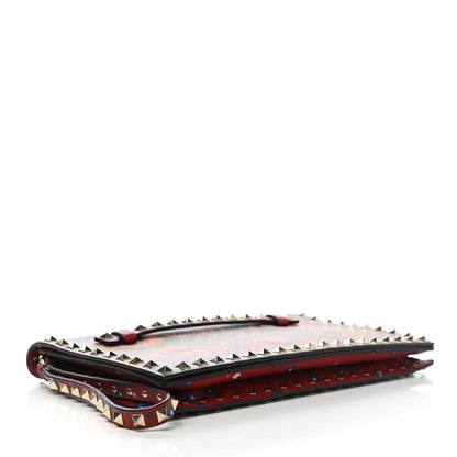 Valentino Garavani Nappa Enchanted Wonderland Rockstud Wristlet Clutch Red 4 of 8