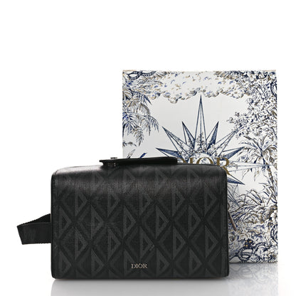 Christian Dior Canvas CD Diamond Lingot Toiletry Pouch Black 16 of 16