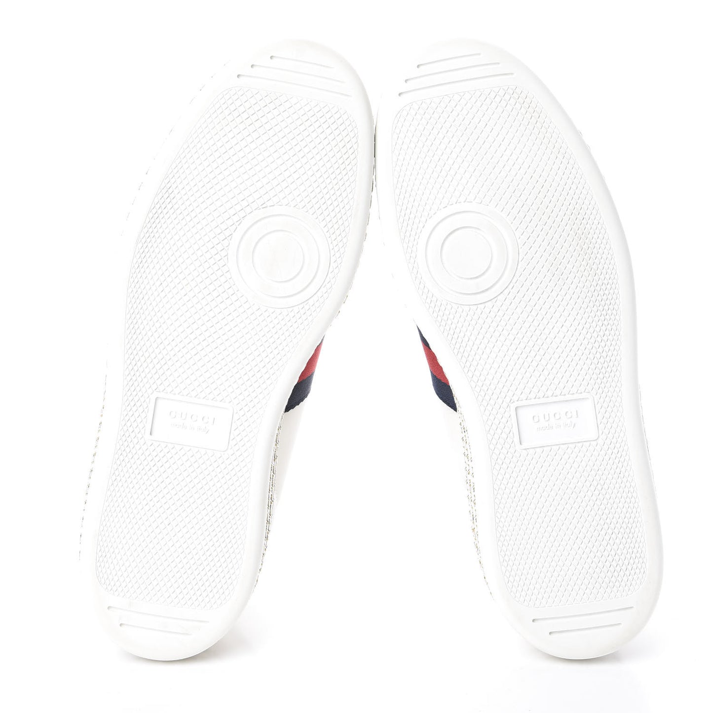 Calfskin Crystal Web Bee Embroidered Womens Ace Platform Sneakers 37.5 White