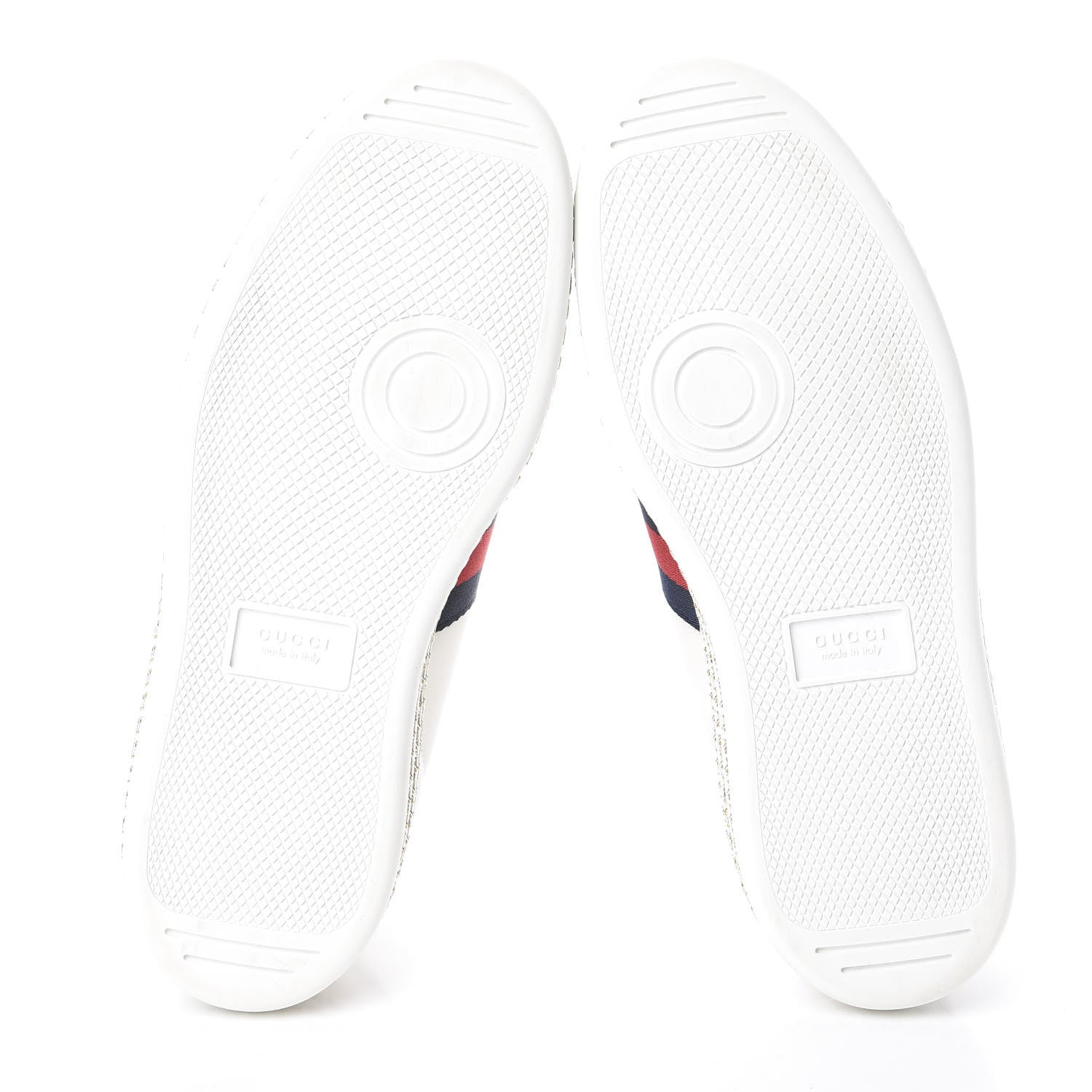 Gucci Calfskin Crystal Web Bee Embroidered Womens Ace Platform Sneakers 37.5 White 7 of 7