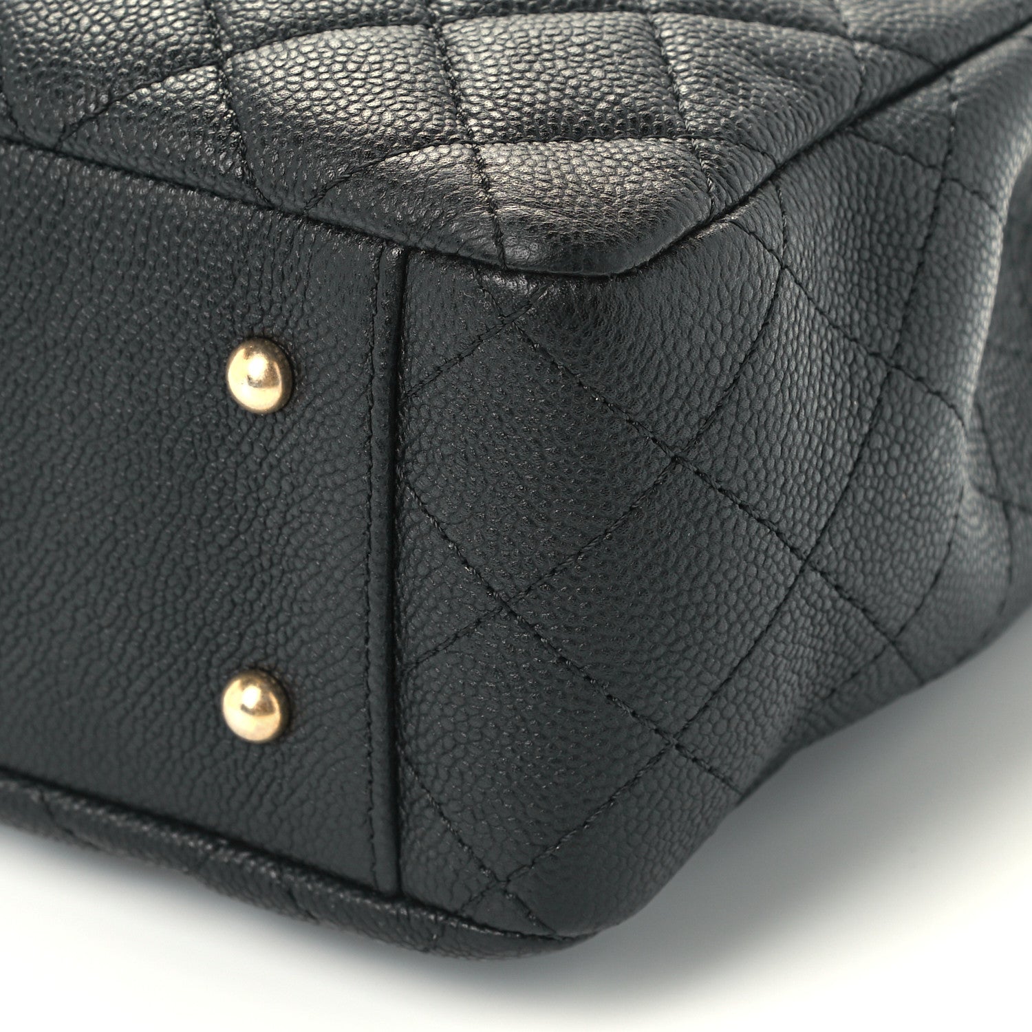 Chanel Caviar Calfskin Quilted Top Handle Flap Black 11 of 11