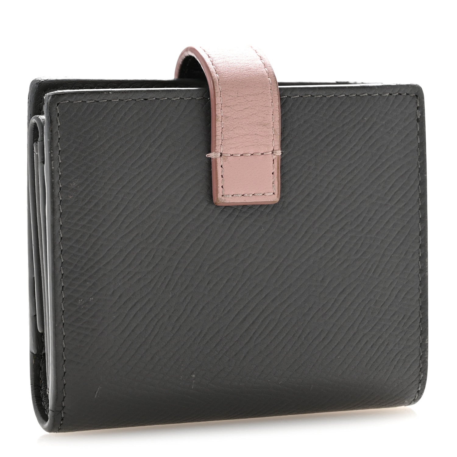 Celine Grained Calfskin Medium Multifunction Strap Wallet Grey Vintage Pink 3 of 11