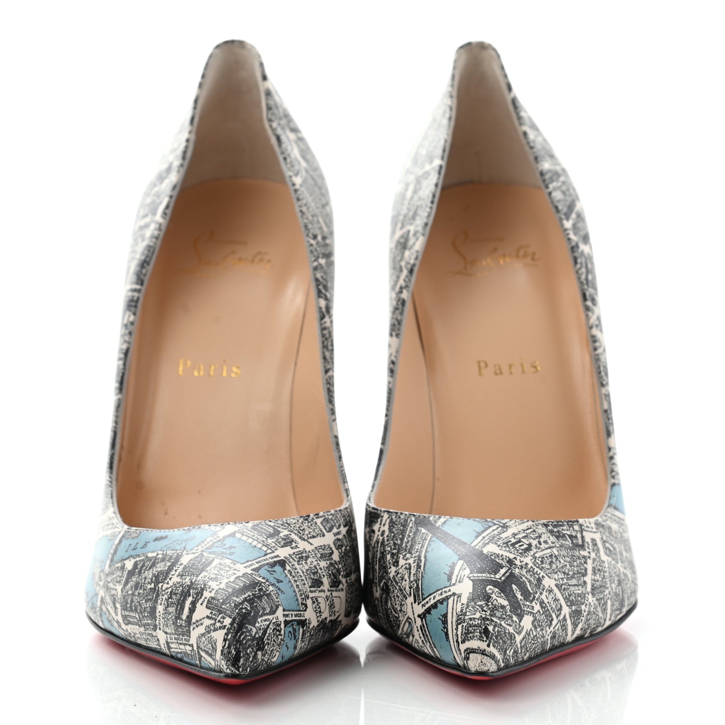 Calfskin Plan De Paris Pigalle Follies 100 Pumps 40.5 Multicolor