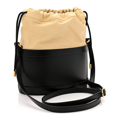 Gucci Azalea Sakai Be Green Calfskin Horsebit 1955 Drawstring Bucket Bag Black Butter 3 of 10