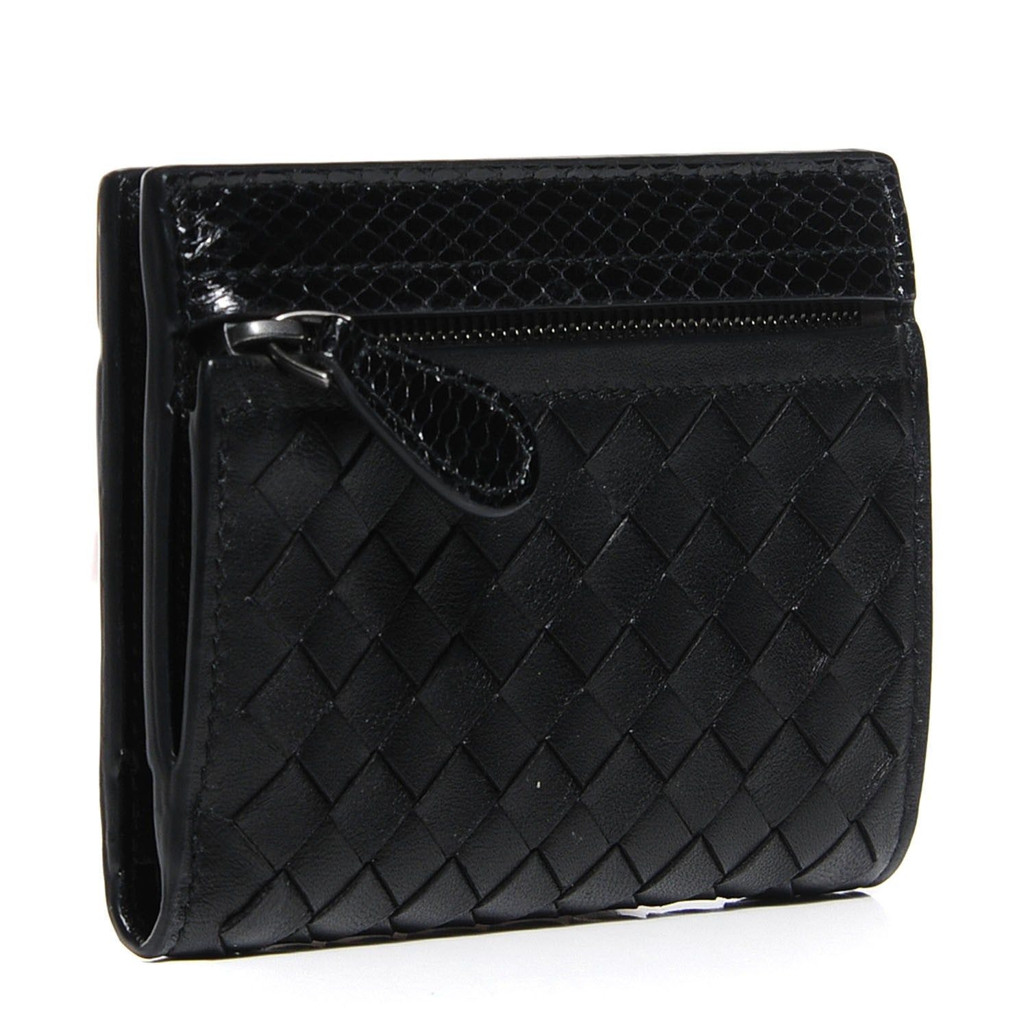 Bottega Veneta Nappa Intrecciato Ayers Trim Bi-Fold Wallet Nero Black 4 of 9