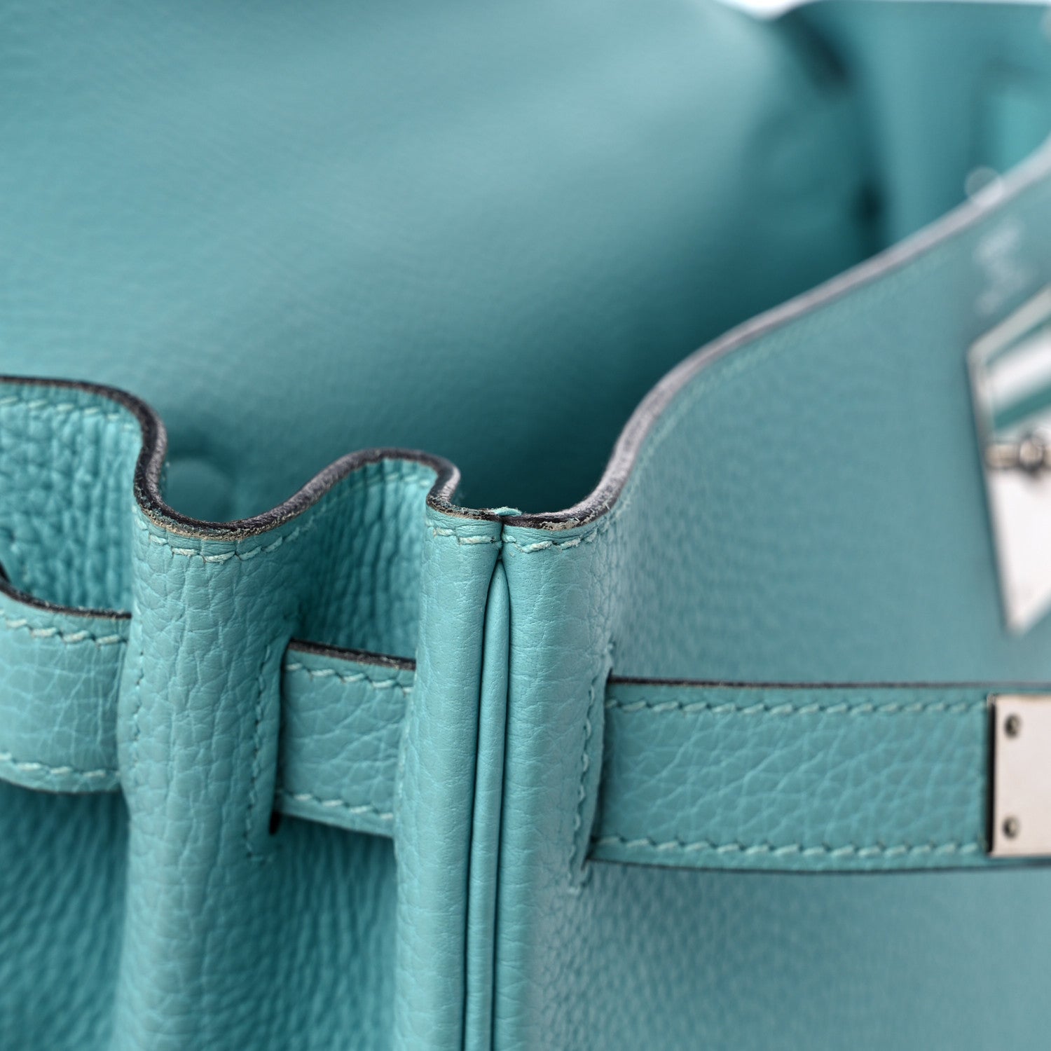 Hermes Togo Kelly Retourne 28 Bleu Atoll 16 of 18