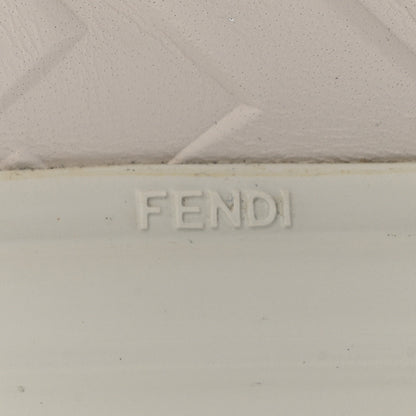 Fendi Lambksin FF Embossed Rise Low Top Sneakers 36.5 Ultra White 29 of 30
