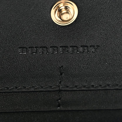 Burberry Signature Grain Calfskin Check Embossed Porter Continental Wallet Black 7 of 8